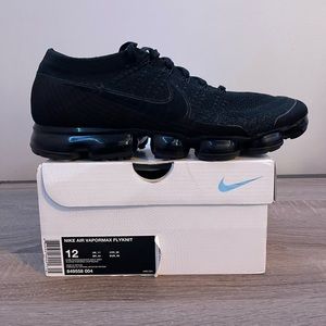 Nike Air Vapormax Flyknit Triple Black 2.0 (2017) Size 12